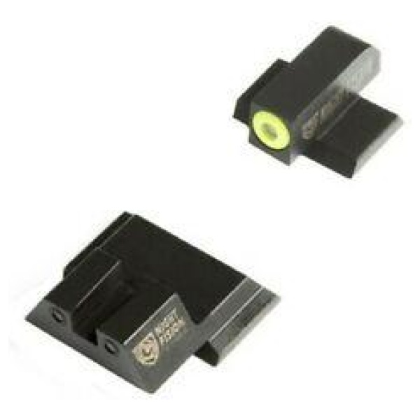 Perfect Dot NS Set w/Yellow Front +  Black Square Rear Fits S&W M&P