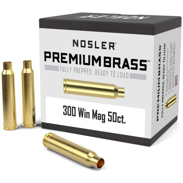 Nosler Unprimed Brass Rifle Cartridge Cases 50/ct .300 Win Mag