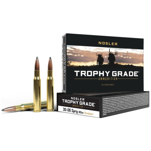 Nosler Trophy Grade Rifle Ammunition .30-06 SPRG 165 gr Partition 2950 fps 20/ct