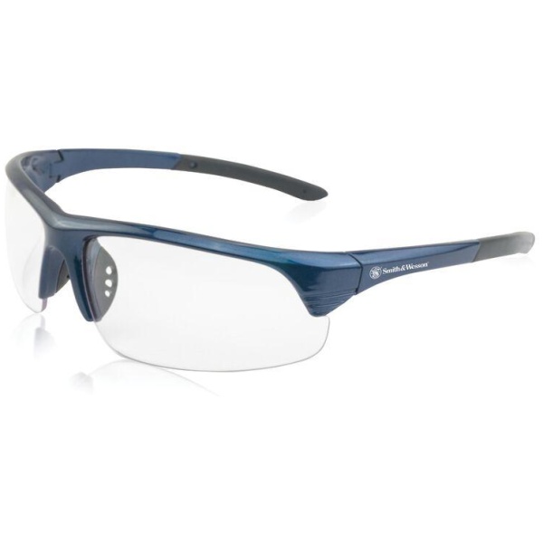 Smith & Wesson Corporal Shooting Glasses Half Frame Blue with Clear Lens