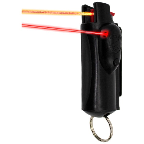 GUARD DOG ACCUFIRE PEPPER SPRY - W/ LASER SIGHT & KEYCHAIN BLK