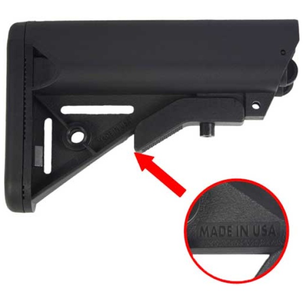 J&E 3RD GEN ARMORY SOPMOD - AR15 BUTTSTOCK BLACK