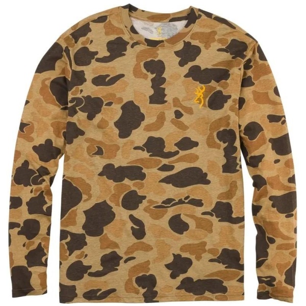 Browning Wasatch Long Sleeve T-Shirt Vintage Tan Camo S