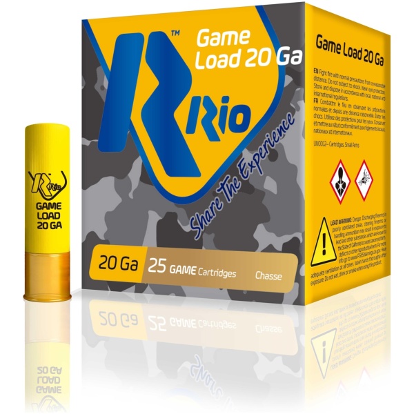 Rio Field Shotshells 20 ga 2 3/4" 2 3/4 dr 1 oz #7.5 1250 fps 25/ct