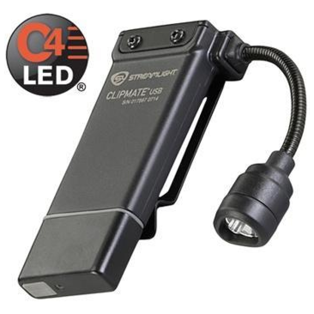 Sm61125. Jpg - streamlight clipmate rechargeable usb light white/red clip-on led light - sm61125