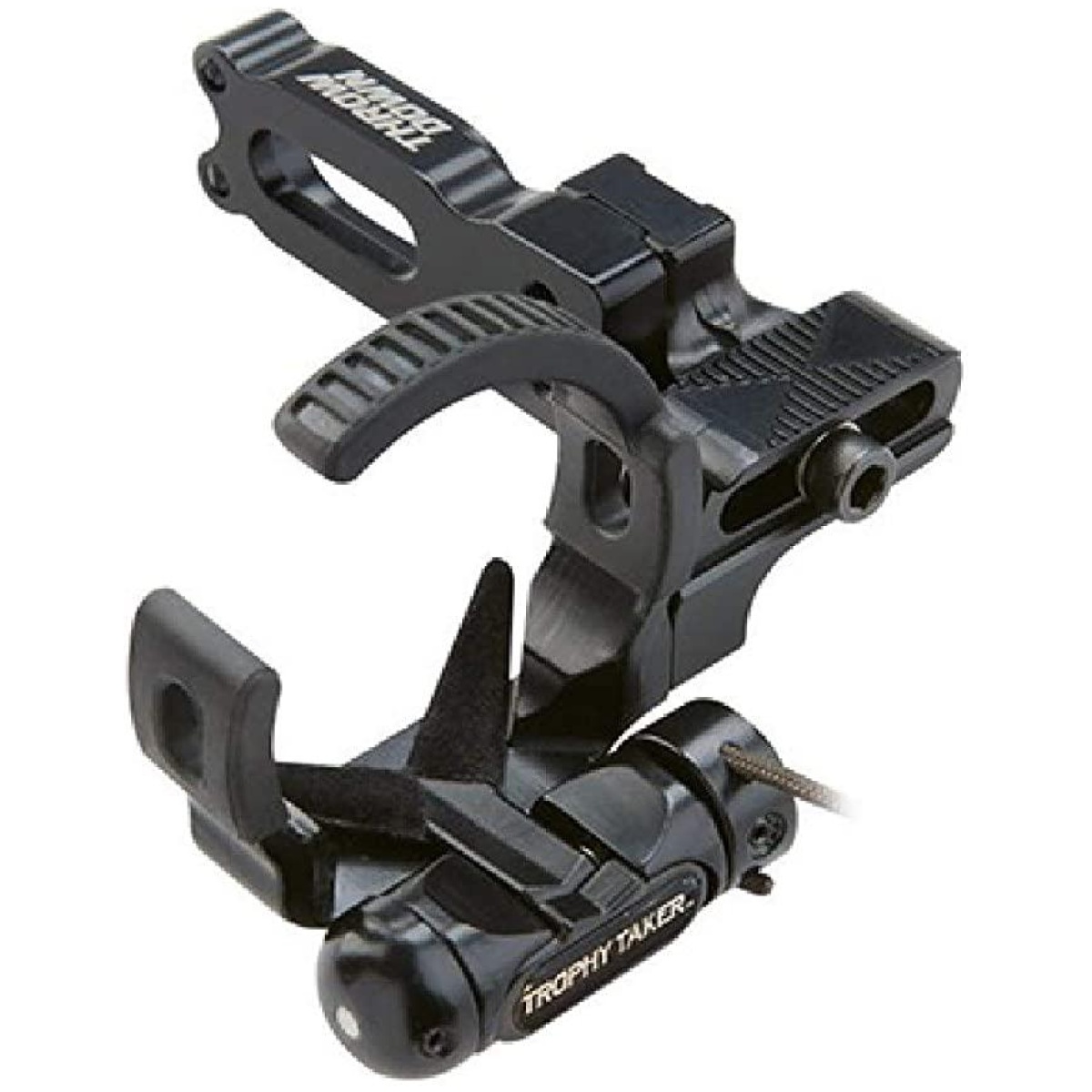 Tqt3402. Jpg - trophy taker throwdown ambidextrous arrow rest cable driven - black - tqt3402