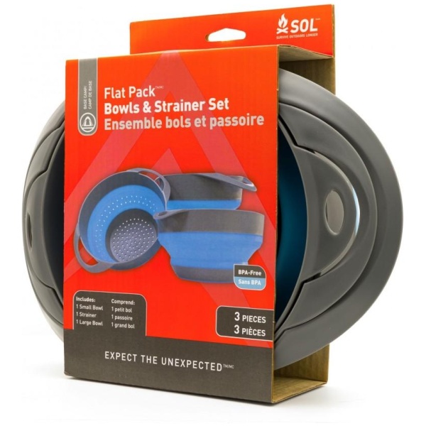 Ready Brands Survive Outdoors Longer Flat Pack Bowls and Strainer Set