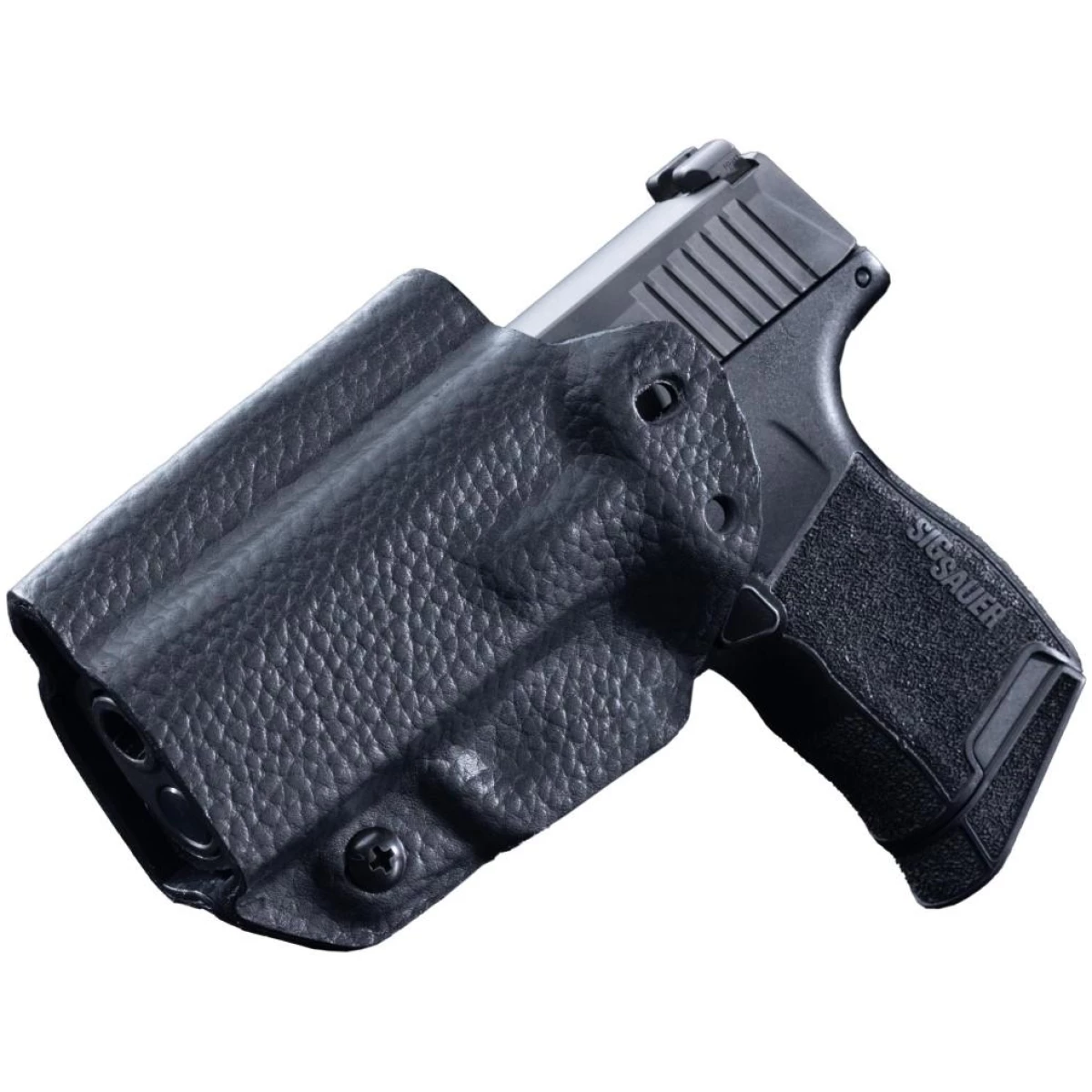 Mission first tactical leather hybrid iwb/owb holster for sig sauer p365-xmacro black ambi - image 1