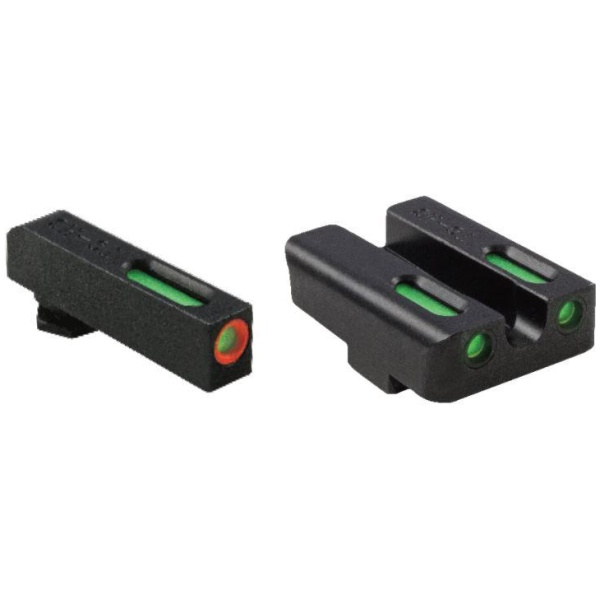 Truglo TFX Pro Tritium/Fiber-Optic Day/Night Sight - Ruger American 9mm & .45 - Orange Outline Front/Rear Green