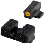 Truglo Tritium PRO Glock 17 19 22 23 24 26 27 33 34 35 3 & 39 MOS LOW Set Orange