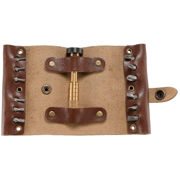 CRKT Hex Bit Driver Leather Tool Roll