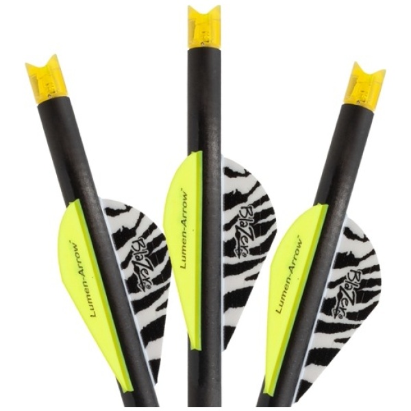 LUMENOK XBOW ARROW 20" CARBON - HD ORANGE CRESCENT NOCK 3PK