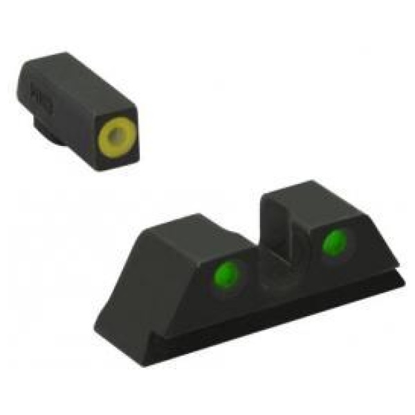Meprolight ML47787 Hyper-Bright Yellow Ring Front/Green Rear Sights for CZ Shadow 2