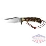 uncle henry knife staglon 4" - caper w/leather sheath