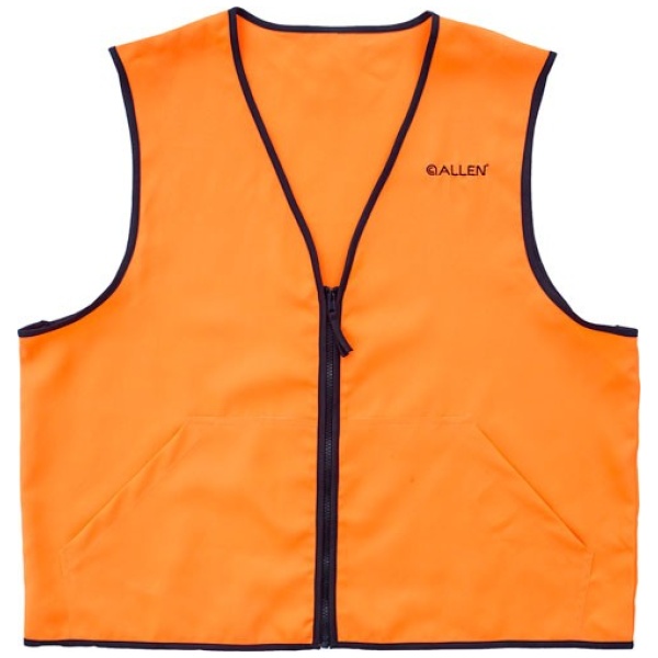 ALLEN DELUXE HUNTING VEST - ORANGE LARGE 2 FRONT POCKETS