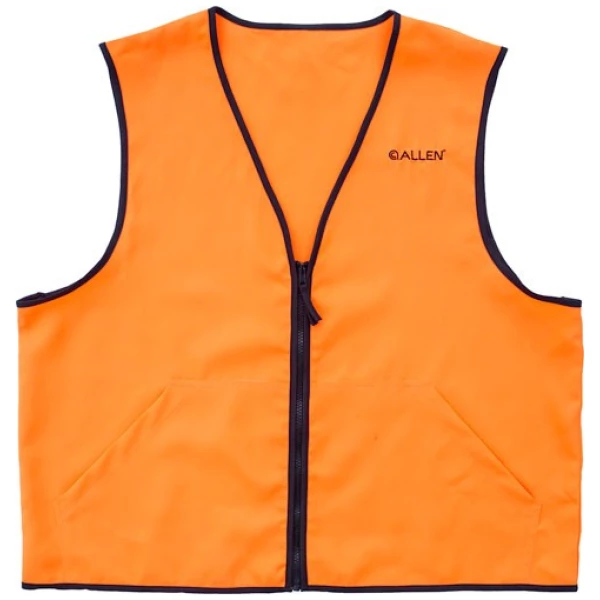 ALLEN DELUXE HUNTING VEST - ORANGE LARGE 2 FRONT POCKETS