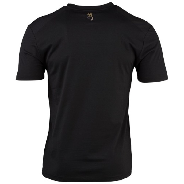 BROWNING SS PERF CAMP SHIRT - WHITETAIL LOGO BLACK LARGE