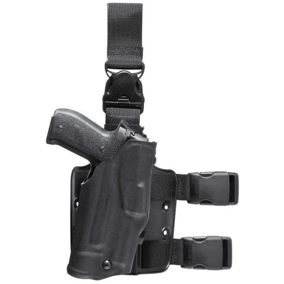 6355-832-131. Jpg - model 6355 als tactical holster with quick-release leg harness for glock 17 gens 1-4 w/ light - 6355 832 131