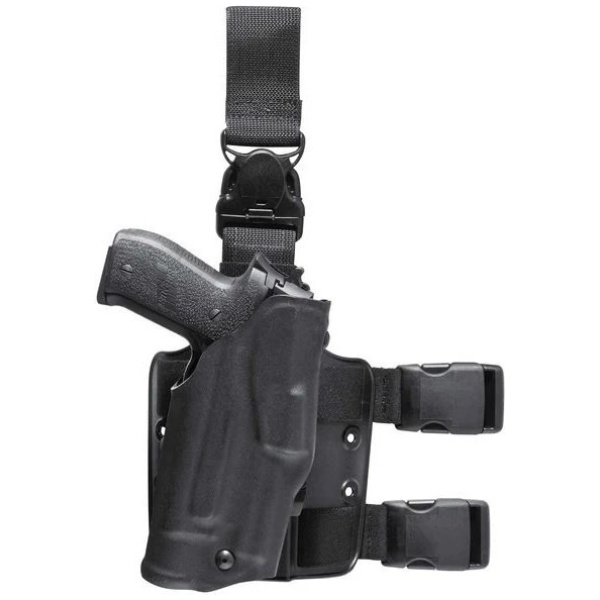 Model 6355 ALS Tactical Holster with Quick-Release Leg Harness for Glock 17 Gens 1-4 w/ Light