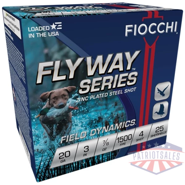 FIOCCHI FLYWAY 20GA 3" 7/8OZ - #4 1500FPS 25RD 10BX/CS