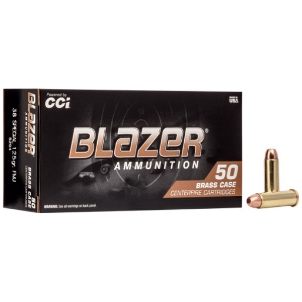 CCI BLAZER BRASS 38 SPECIAL - 125GR FMJ 50RD 20BX/CS