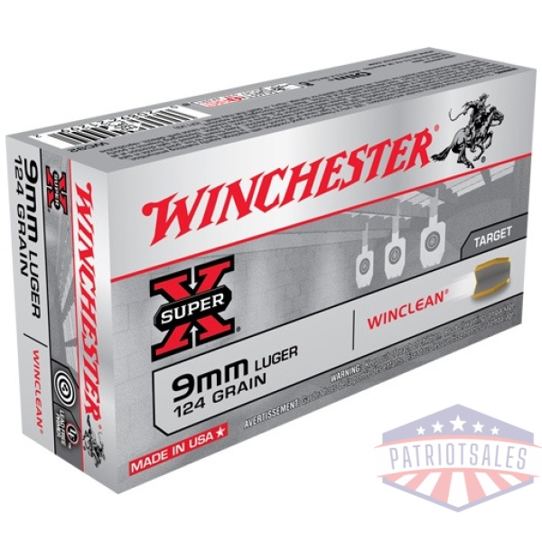 WINCHESTER WINCLEAN 9MM LUGER - 124GR JSP 50RD 10BX/CS