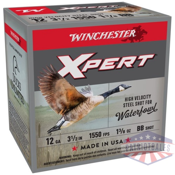 WINCHESTER XPERT STEEL 12GA - 3.5" 1-3/8OZ #BB 25RD 10BX/CS
