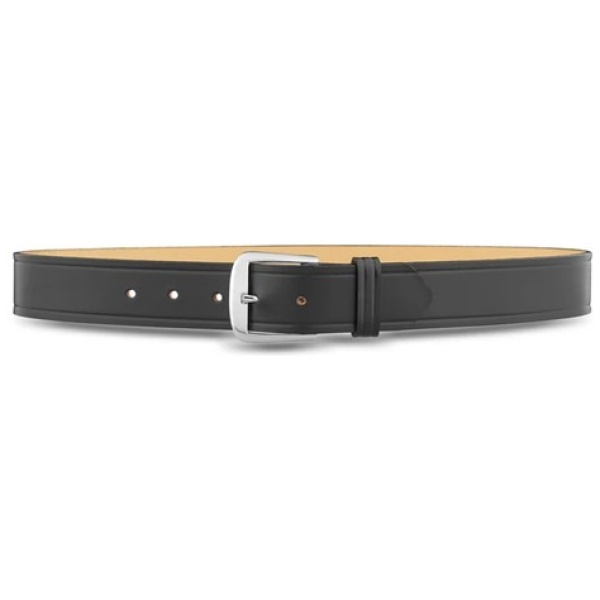 1-1/2"" Plain Leather Garrison Belt with Nickel Buckle