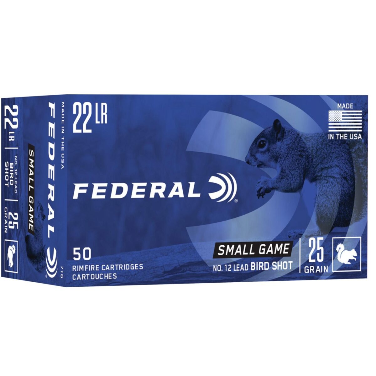 Fa716_1-2. Jpg - federal game-shok rimfire ammunition. 22 lr 25 gr #12 bird shot 50/box - fa716 1 2