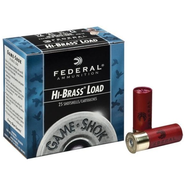 Federal Game-Shok Upland Game - Hi Brass Load - 12ga 2-3/4" 1-1/4oz. #4-Shot 25/Box