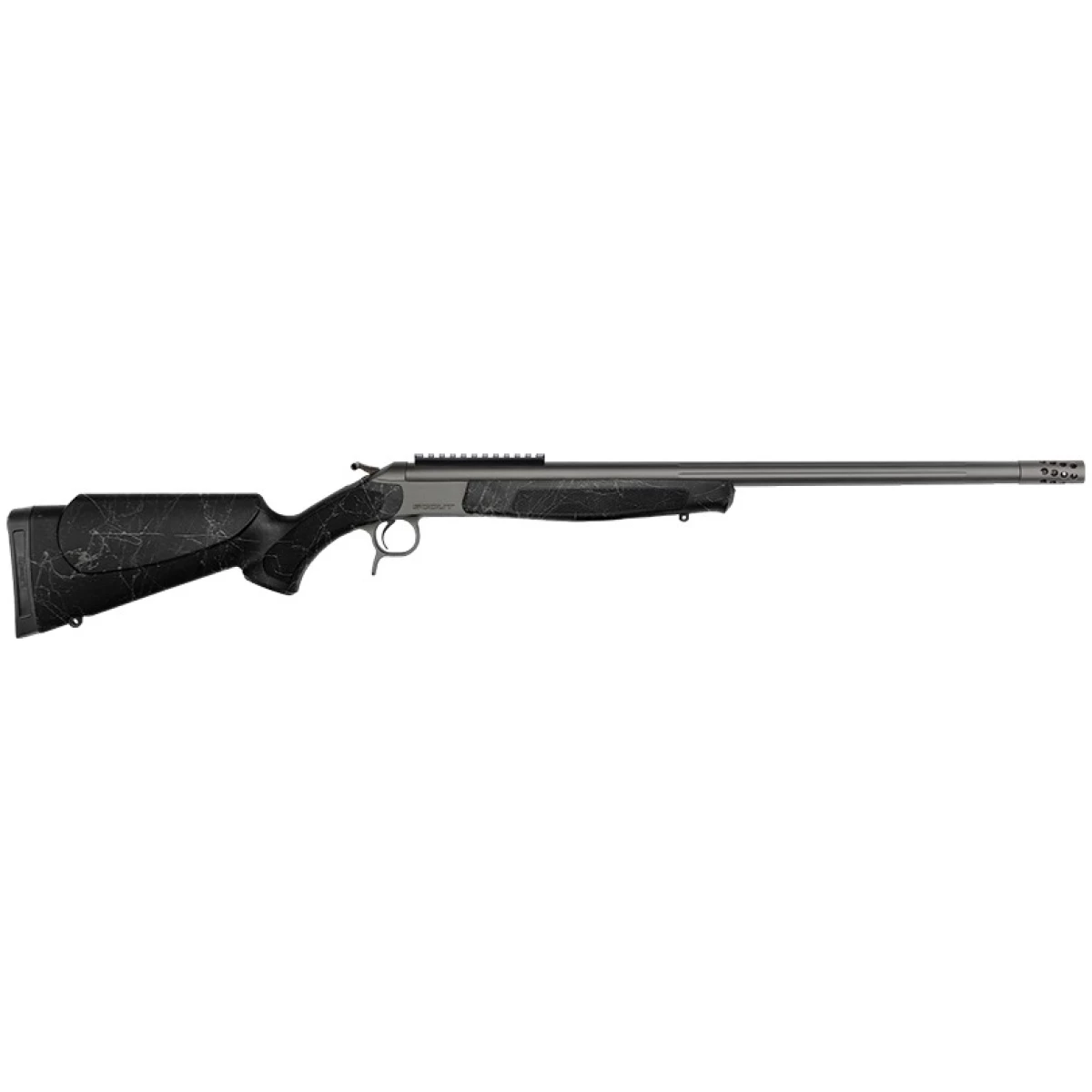 Cva scout td 350 legend 20" - w/rail tungsten/blk web - image 1