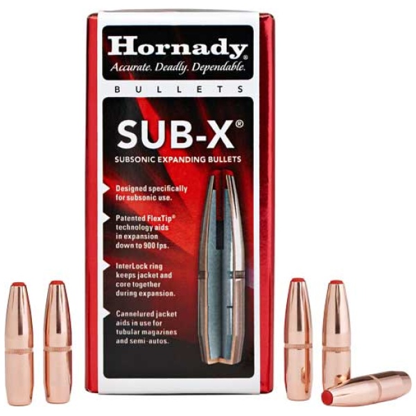 HORNADY BULLETS 35 CAL .357 - 250GR. SUBSONIC (350 LEGEND)