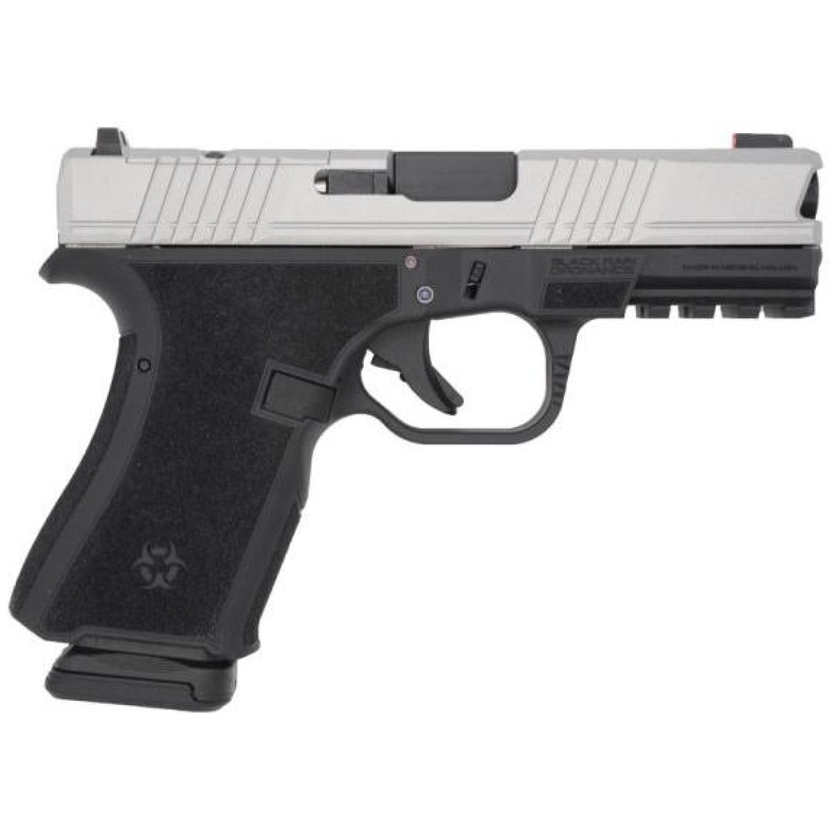 Black rain frontline handgun 9mm luger 15rd magazine 3. 75" barrel black/satin mag finish optic ready - image 1