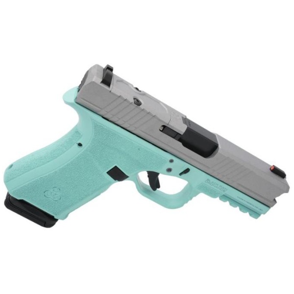 Black Rain Frontline Handgun 9mm Luger 15rd Magazine 3.75" Barrel  Robins Egg Blue/Satin Mag Finish Optic Ready