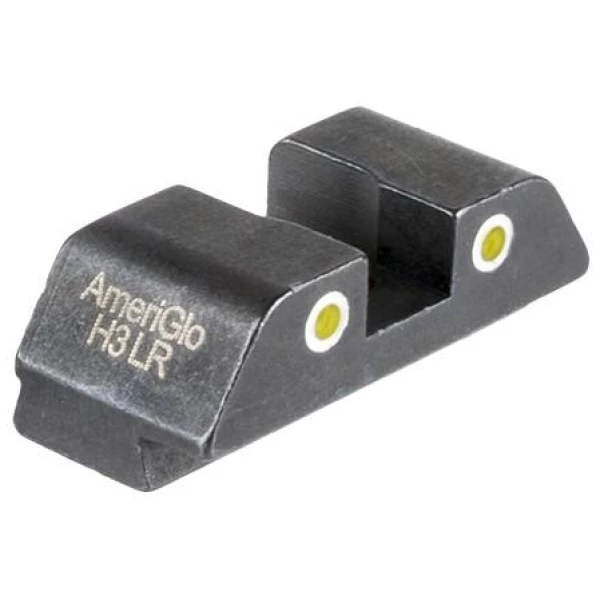 Ameriglo Tritium 2-Dot Rear Handgun Sight for Glock 42/43/43x/48 Yellow with White Front