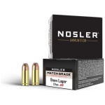 Nosler Match Grade Handgun Ammo 9mm Luger 124 gr JHP 20/box