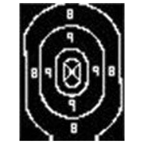 Speedwell Official NRA Police Qualification Silhouette Target Repair Center - 500/Pack