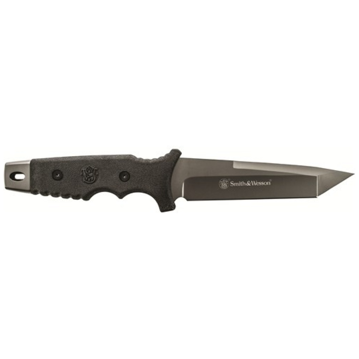 Sw7. Jpg - fixed blade tanto 9cr17 high carbon steel hl1 rubber handle w/lanyard hole and ambidextrous sheath - sw7