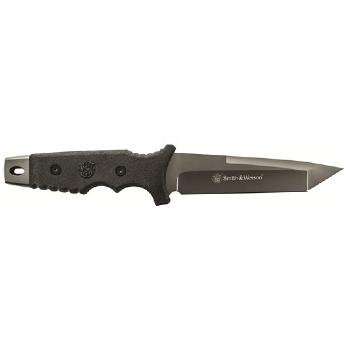 Sw7. Jpg - fixed blade tanto 9cr17 high carbon steel hl1 rubber handle w/lanyard hole and ambidextrous sheath - sw7