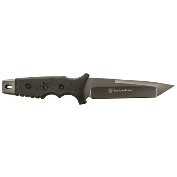 Fixed Blade Tanto 9Cr17 High Carbon Steel HL1 Rubber Handle w/Lanyard Hole and Ambidextrous Sheath