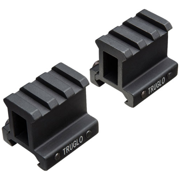 TRUGLO 2-PIECE PICATINNY RISER - MOUNT 1" RISE 1.36" LENGTH