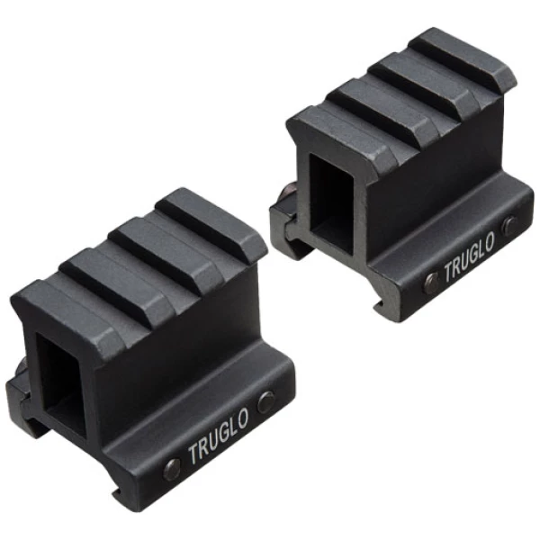 TRUGLO 2-PIECE PICATINNY RISER - MOUNT 1" RISE 1.36" LENGTH