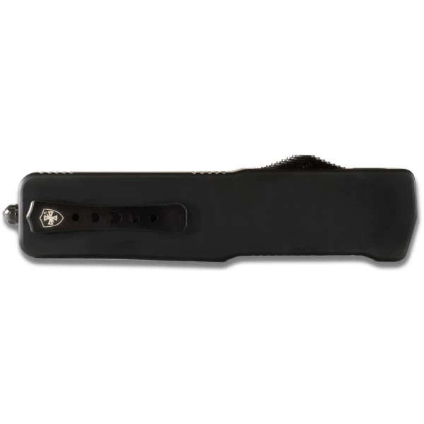 Templar Knives Premium Lightweight Black Rubber Automatic Knife 3 1/2" Drop Point Blade Black