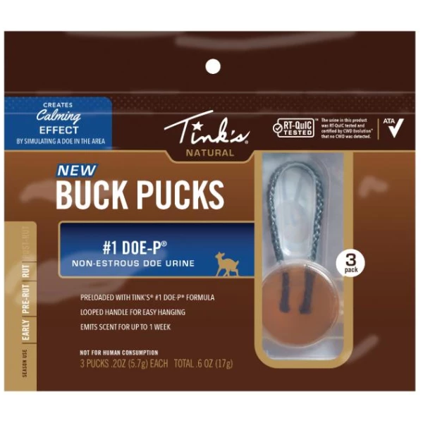 Tink's #1 Doe-P Buck Pucks Scent Hangers - 3/ct
