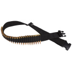 BULLDOG RIFLE AMMO BELT HOLDS - 24 CARTRIDGES ADJUSTABLE BLK