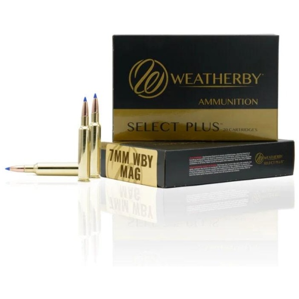 Weatherby Select Plus Rifle Ammunition 7mm Wby Mag 150 gr Scirocco 3225 fps 20/ct