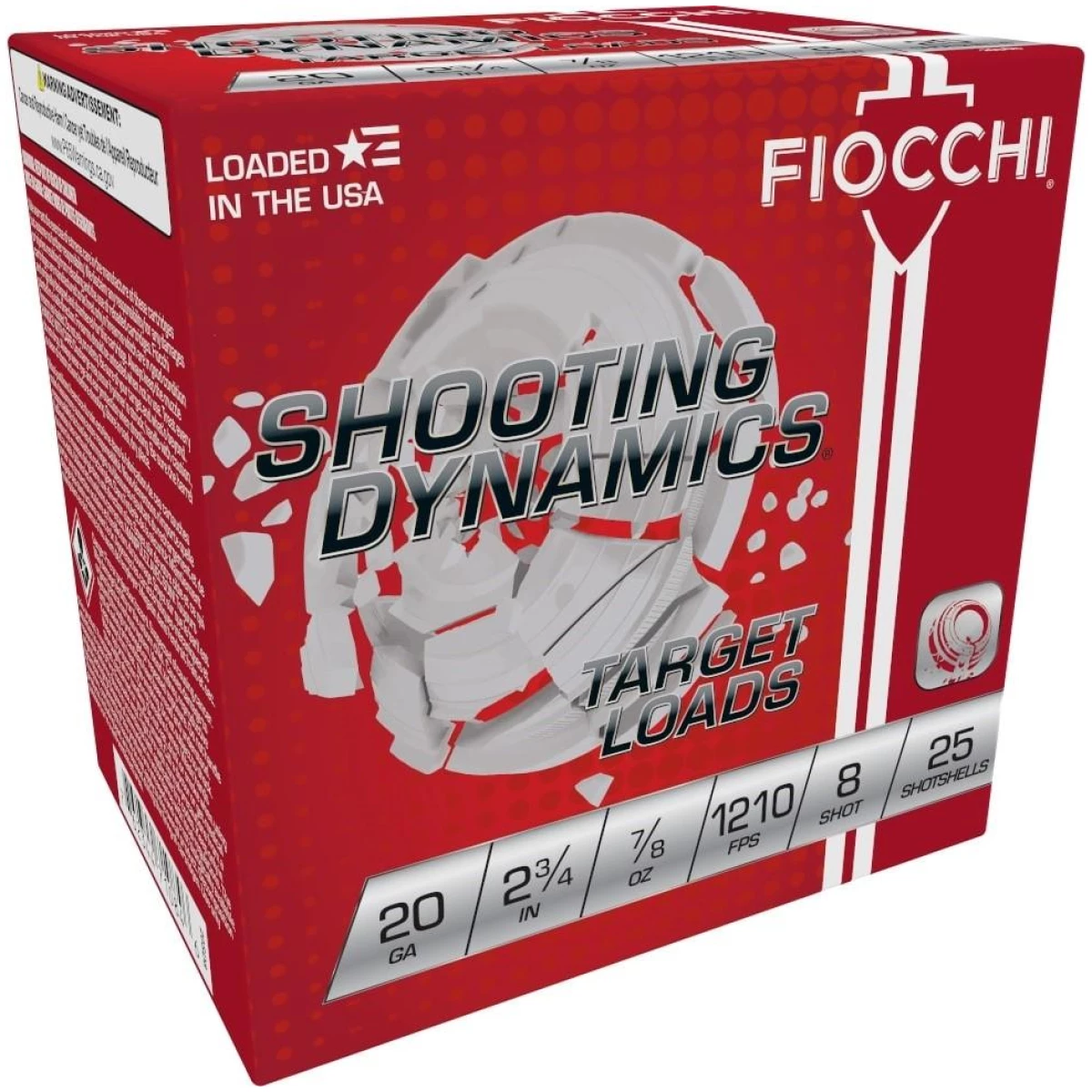 Xn20sd8-1. Jpg - fiocchi exacta heavy shooting dynamics shotshells 20ga 2-3/4 in 7/8 oz 1210 fps #8 25/ct - xn20sd8 1