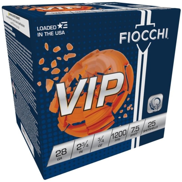 Fiocchi Exacta Target Loads  28 ga 2 3/4"  3/4 oz #7.5 1200 fps - 25/box