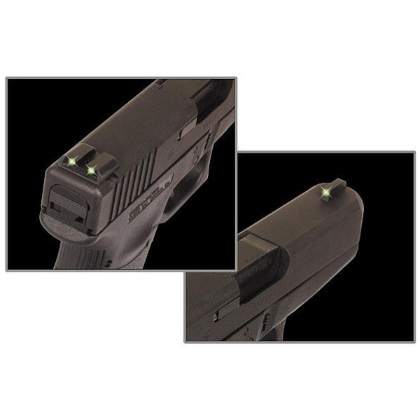 Truglo Tritium Night Sights Fits Novak .260/.450 Set - Front Green/Rear Green