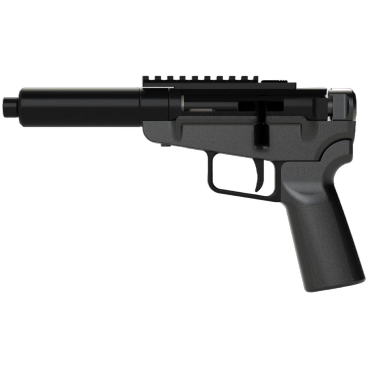 Dark mountain arms stowaway handgun 5. 7x28 single shot 5" 1/2x28 threaded barrel black with brace adapter - image 1